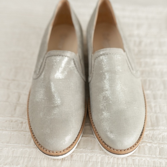 Gabor Silver Metallic Slip On Loafers MEN’S size 7 - Picture 5 of 12